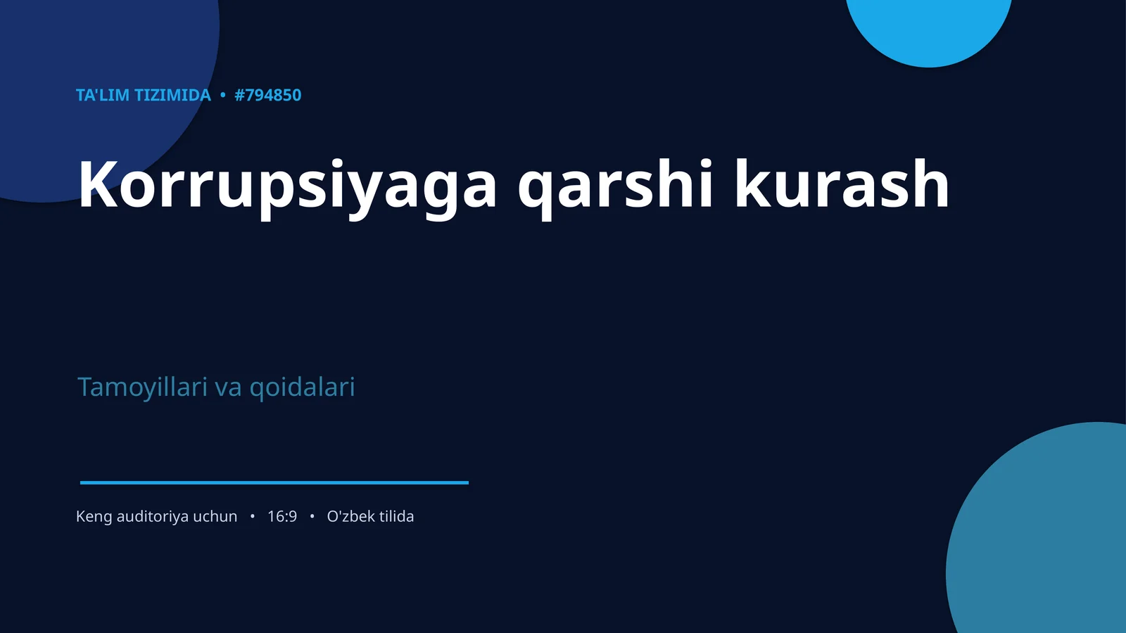Korrupsiyaga qarshi kurash