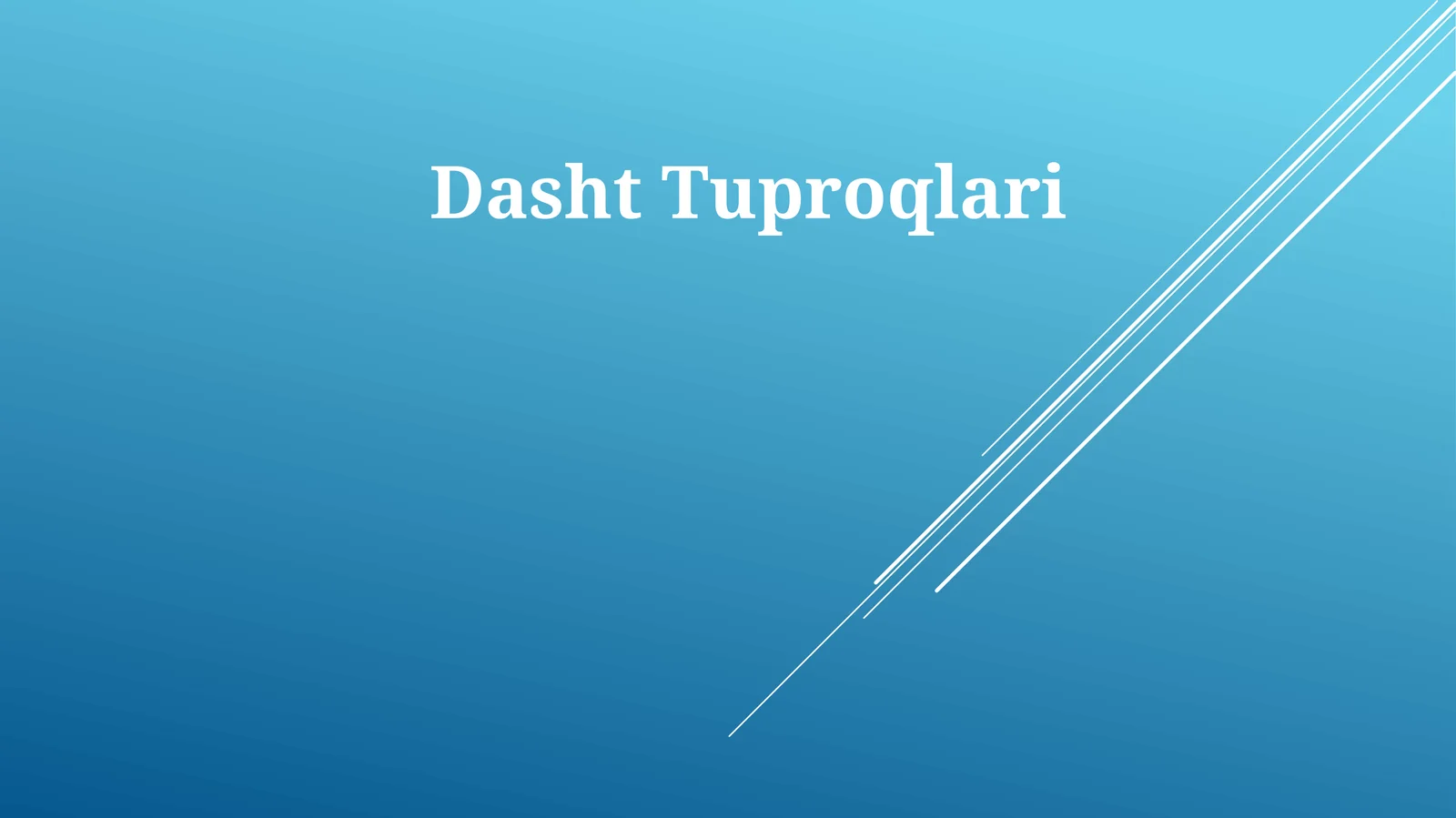 Dasht Tuproqlari