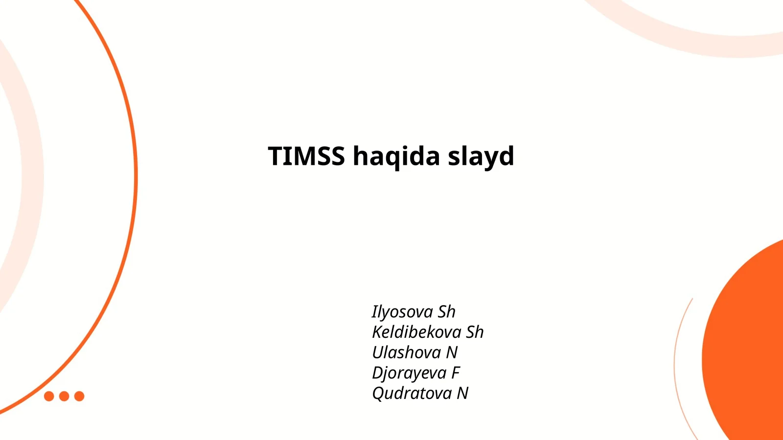 TIMSS haqida slayd
