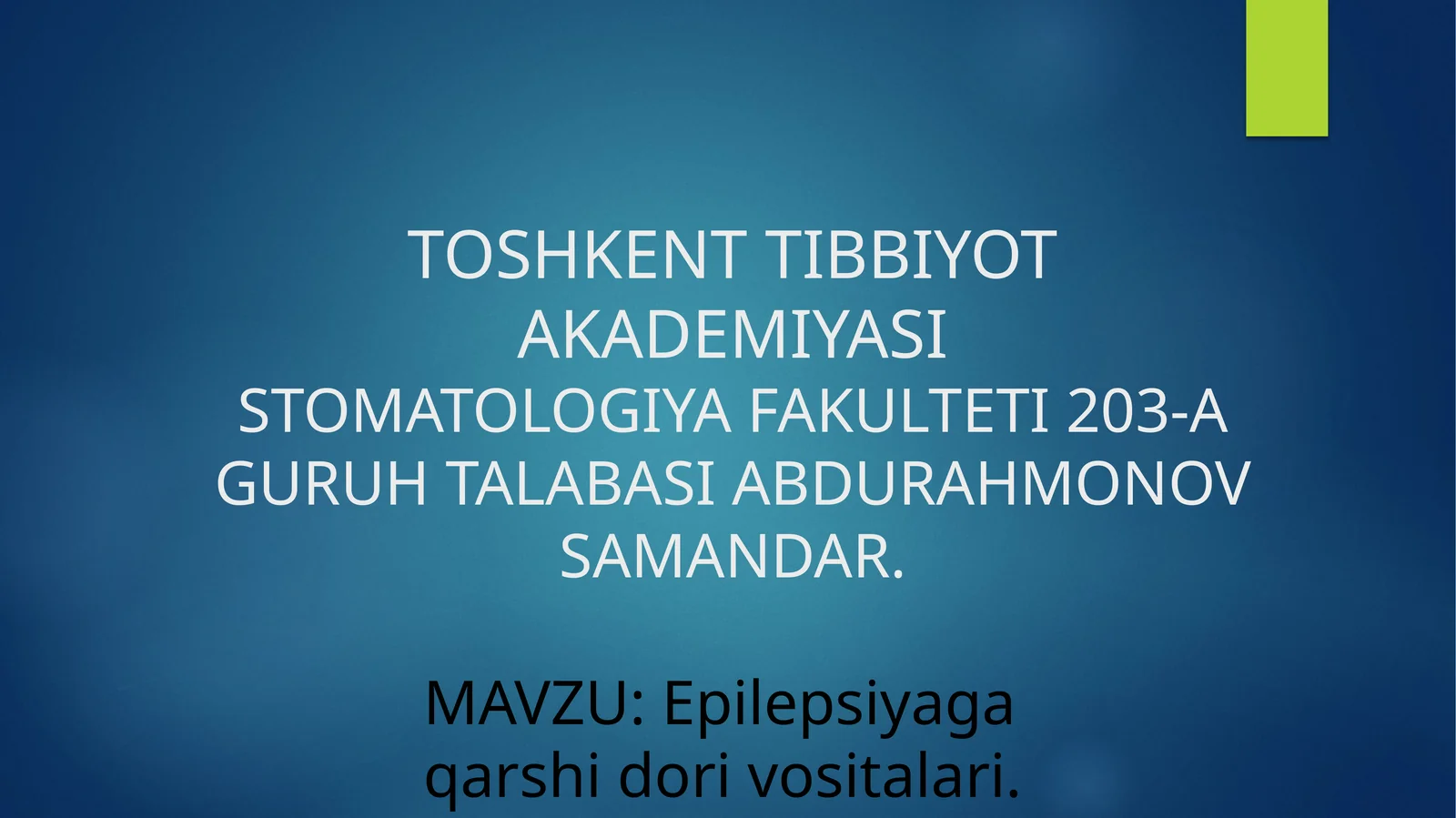 Epilepsiyaga qarshidorivositalari
