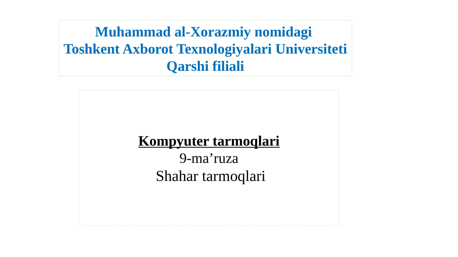 MAN tarmoqlari