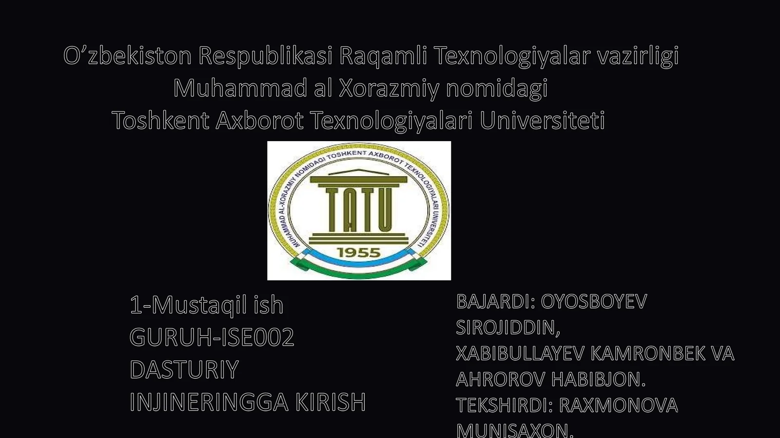 Yangi Paydo Bo‘layotgan Axborot Texnologiyalari va Modellashtirishga Kirish