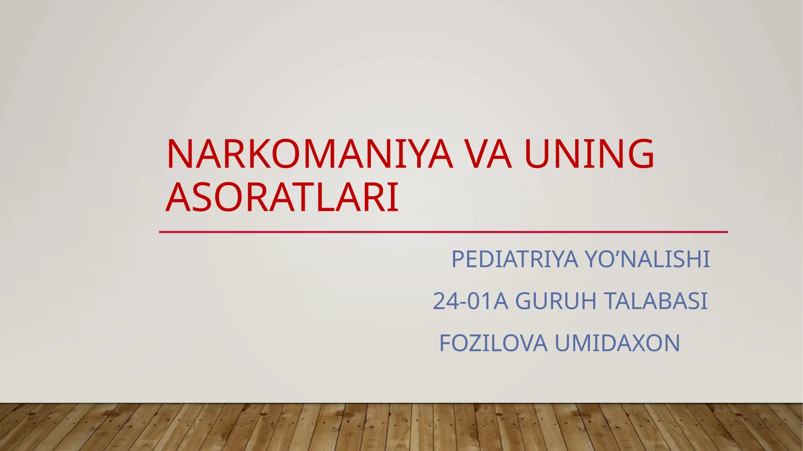 narkomaniya va uning asoratlari