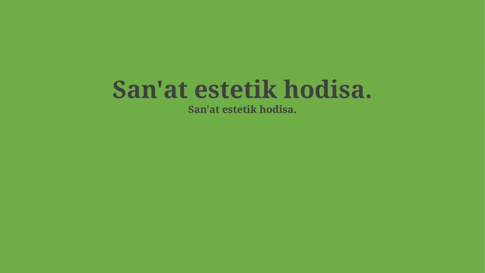 San'at estetik hodisa
