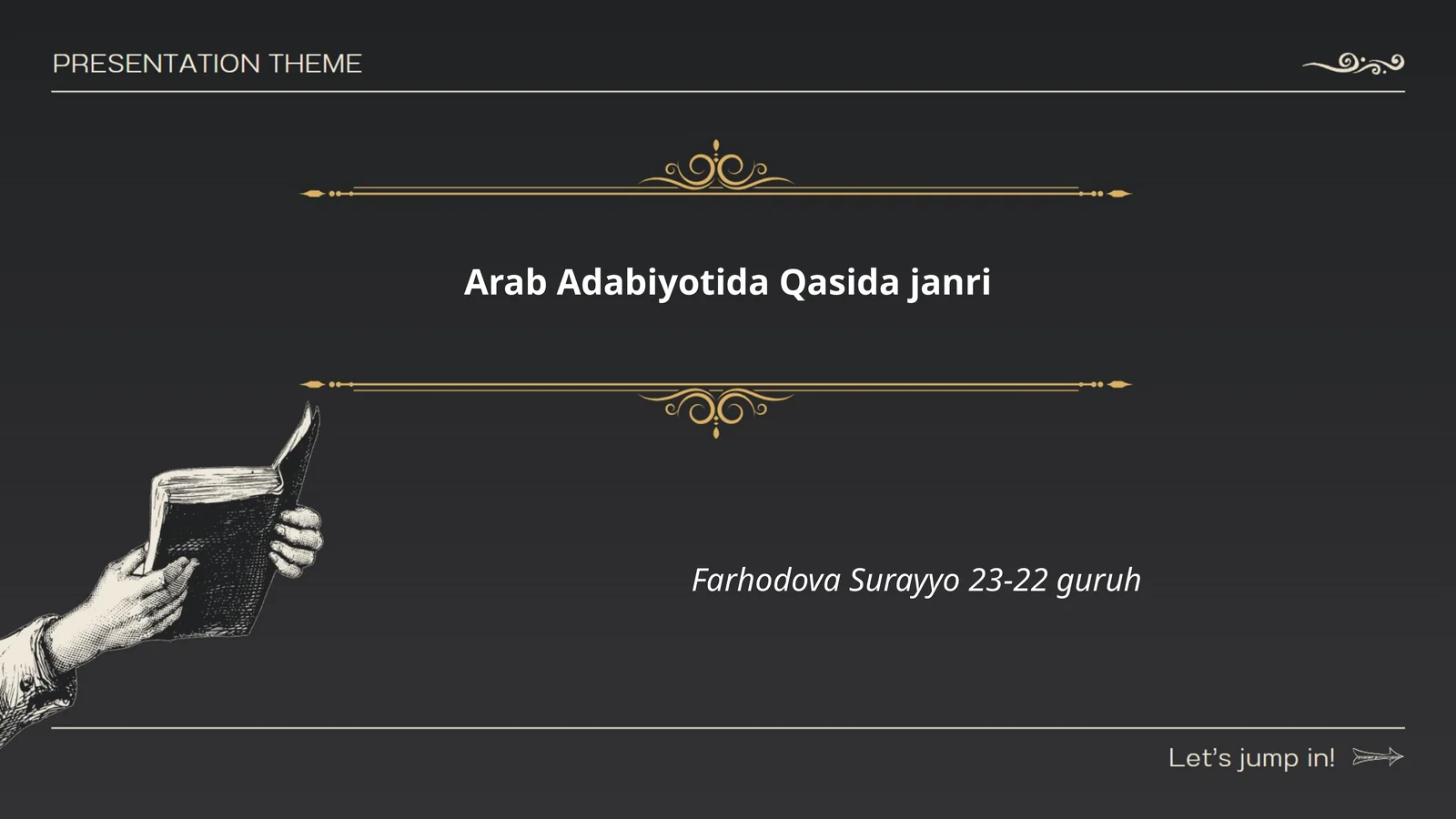 Arab Adabiyotida Qasida janri