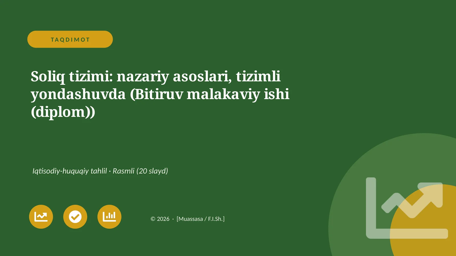 Soliq tizimi: nazariy asoslari, tizimli yondashuvda (Bitiruv malakaviy ishi (diplom))