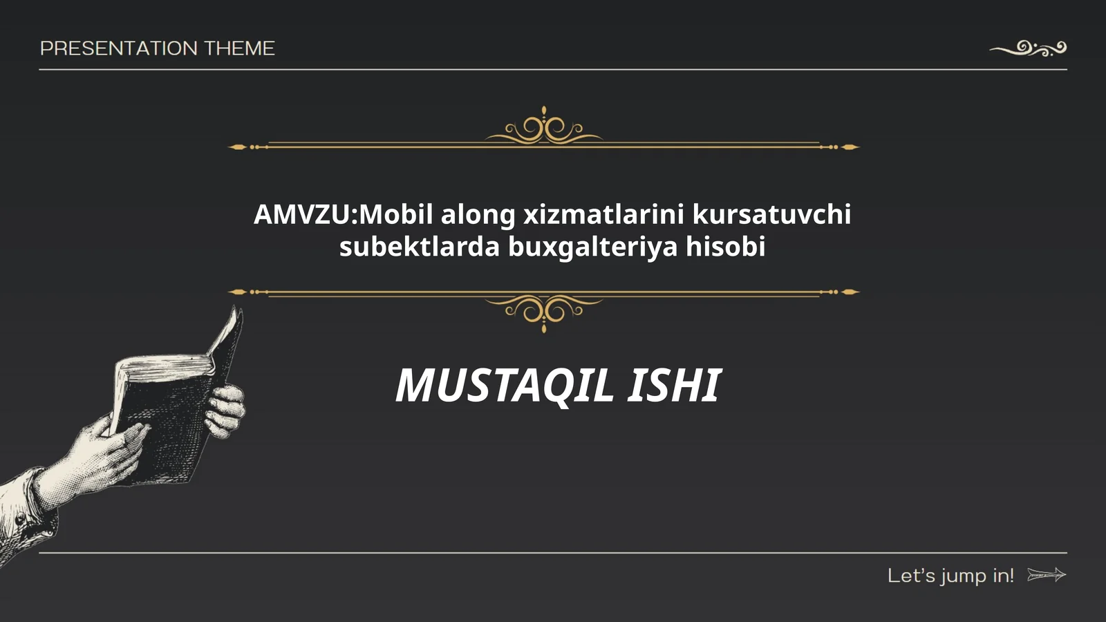 Mobil along xizmatlarini kursatuvchi subektlarda buxgalteriya hisobi