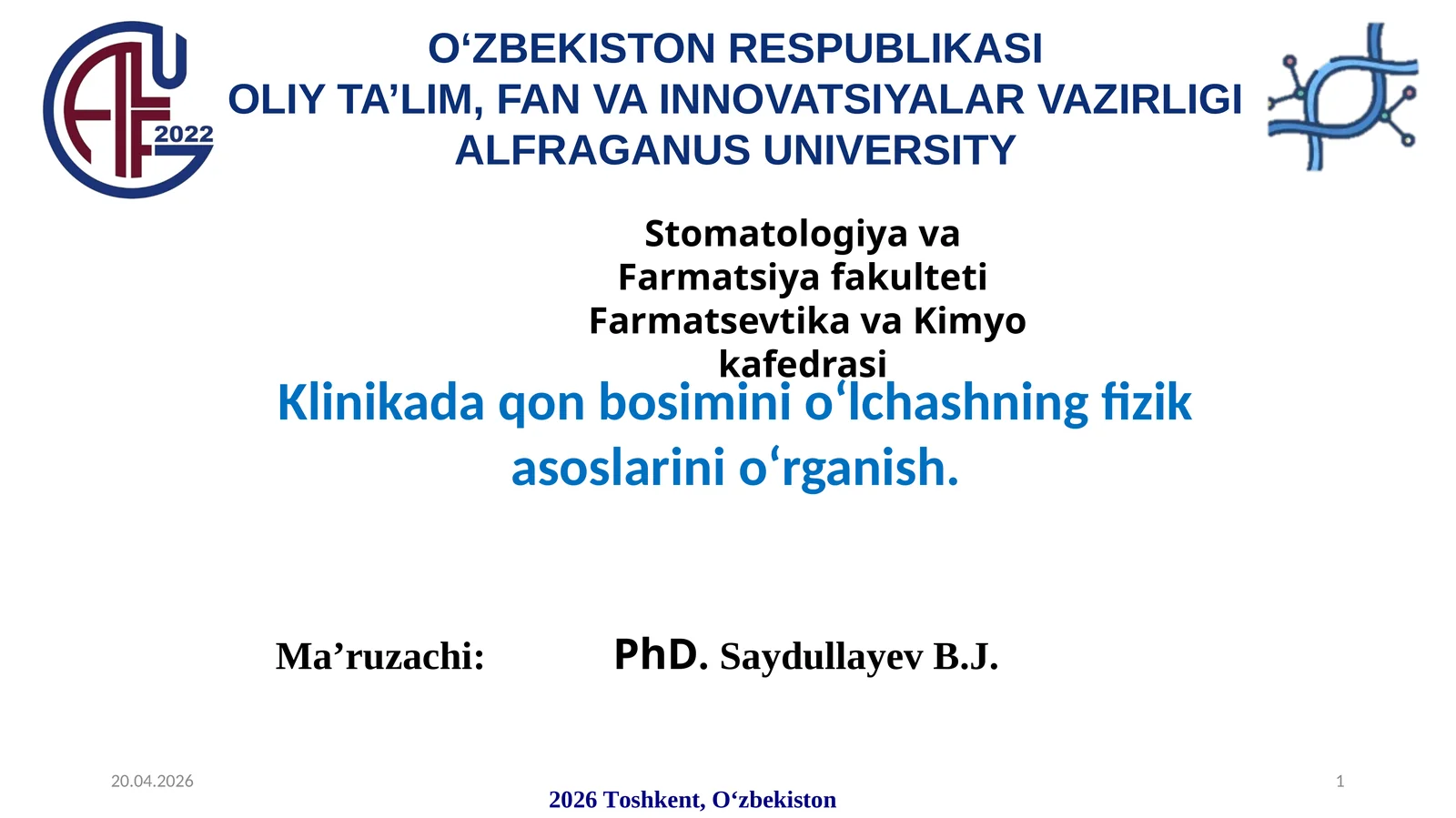 klinikada qon bosimini oʻlchash ishi