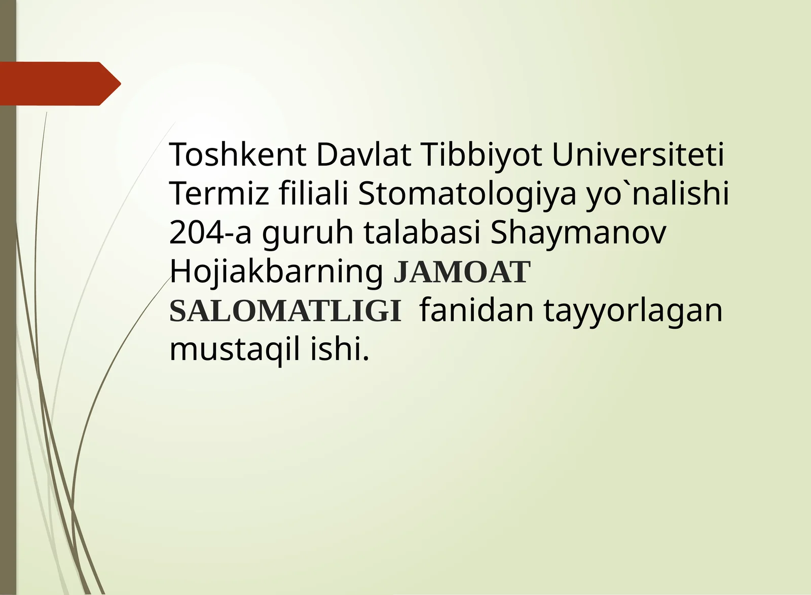 Mehnat resurslarini shakllantirish va rivojlantirish. Boshqaruv psixologiyasining predmeti va vazifalari. Strategik rejalashtirish. Tashqi muhit tahlili. O‘sish strategiyasi, qisqartirish. O‘zbekiston Respublikasi sog‘liqni saqlash tizimini rivojlantirish strategiyasi: sog‘liqni saqlash sohasidagi islohatlar