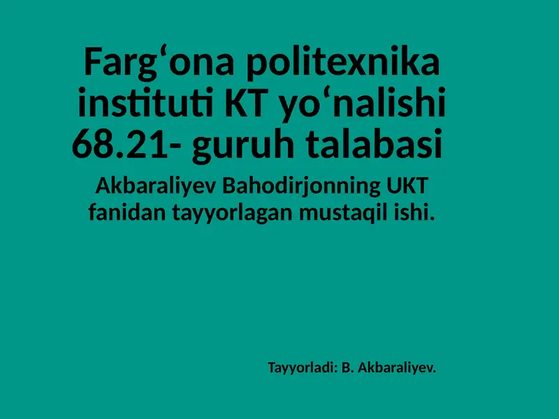 Avtomatlashtirish haqida