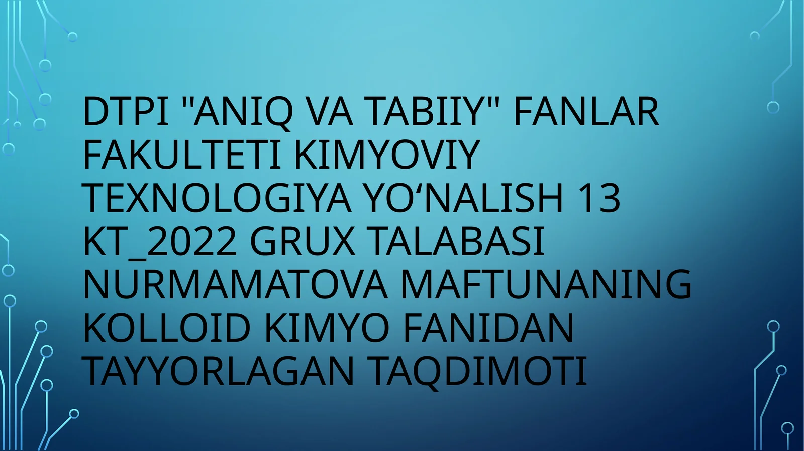Disperssistemalarda nurning yutilishi