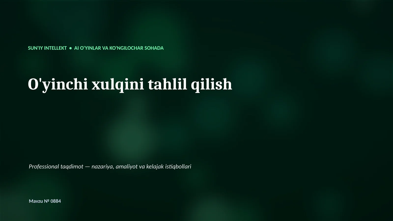 O'yinlarda AI