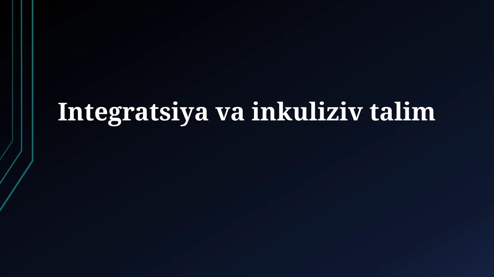Integratsiya vainkulizivtalim