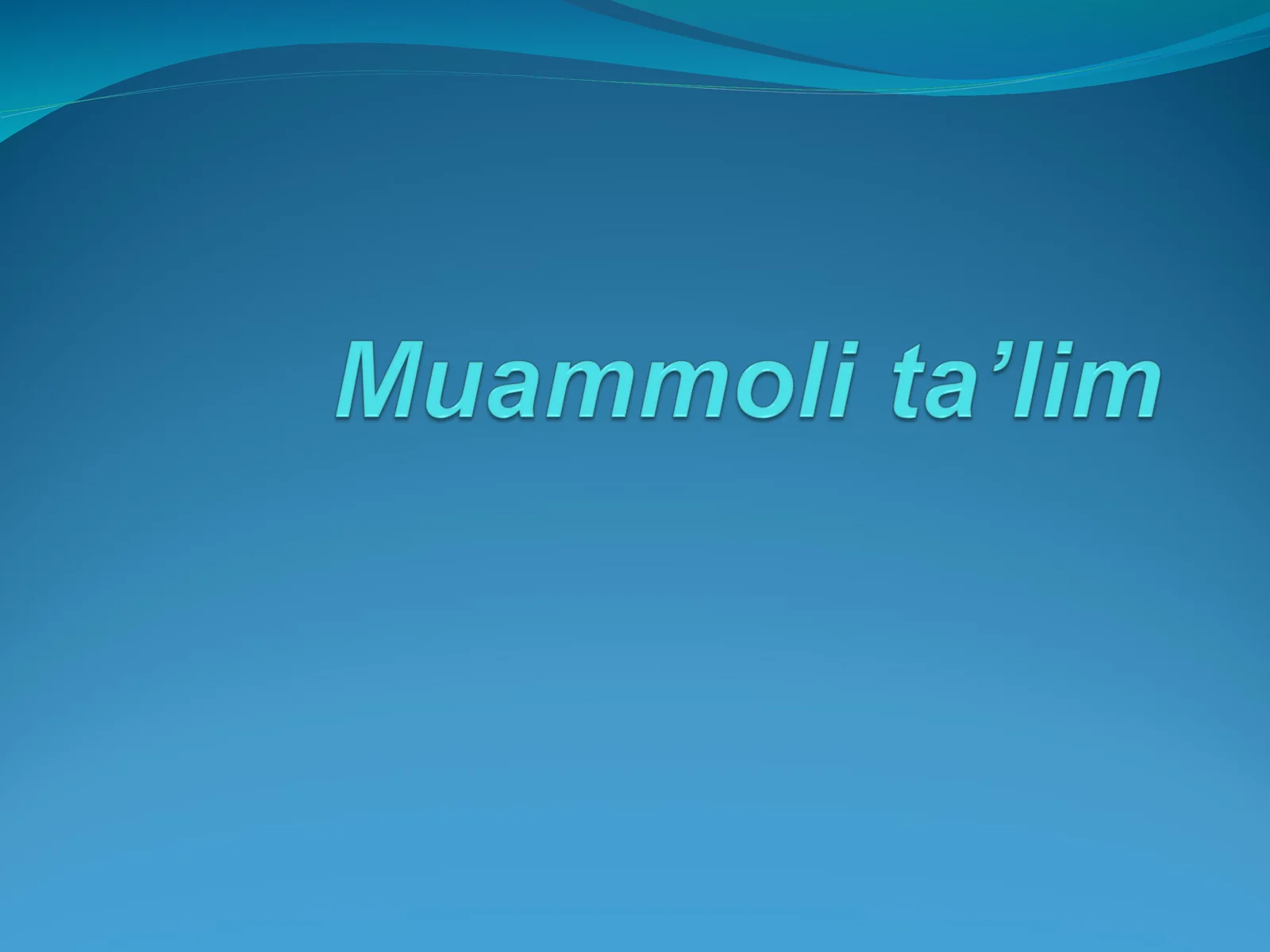 Muammoli ta’lim