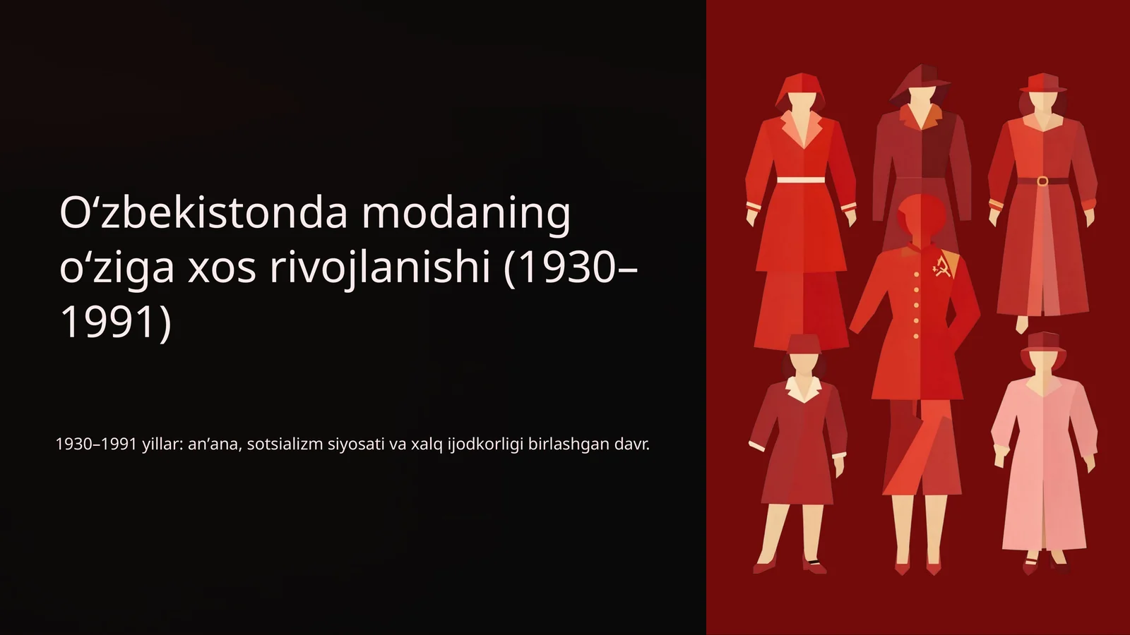 Oʻzbekistonda modaning oʻziga xos rivojlanishi (1930–1991)