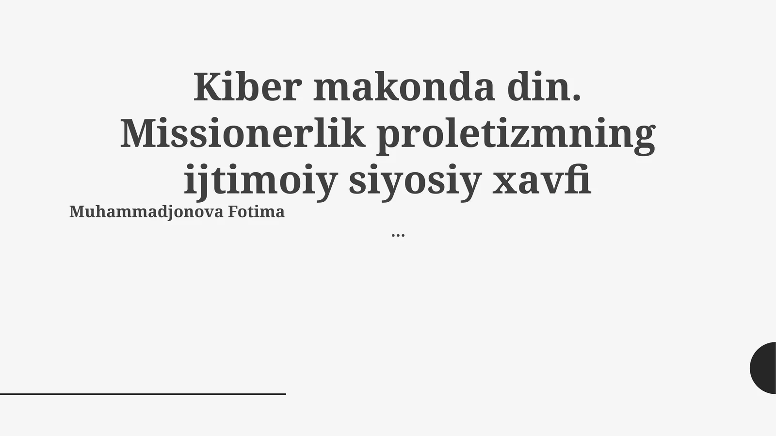 Kiberfazoda missionerlik proletarizmi: Ta'rif va tushunchalar