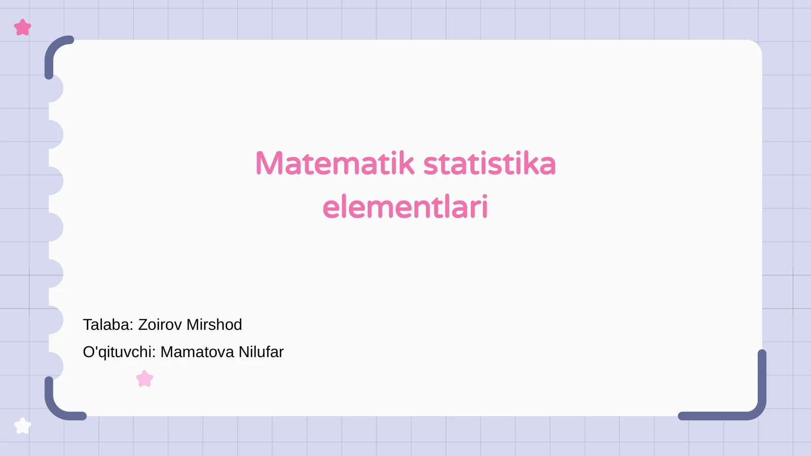 Matematik statistika elementlari