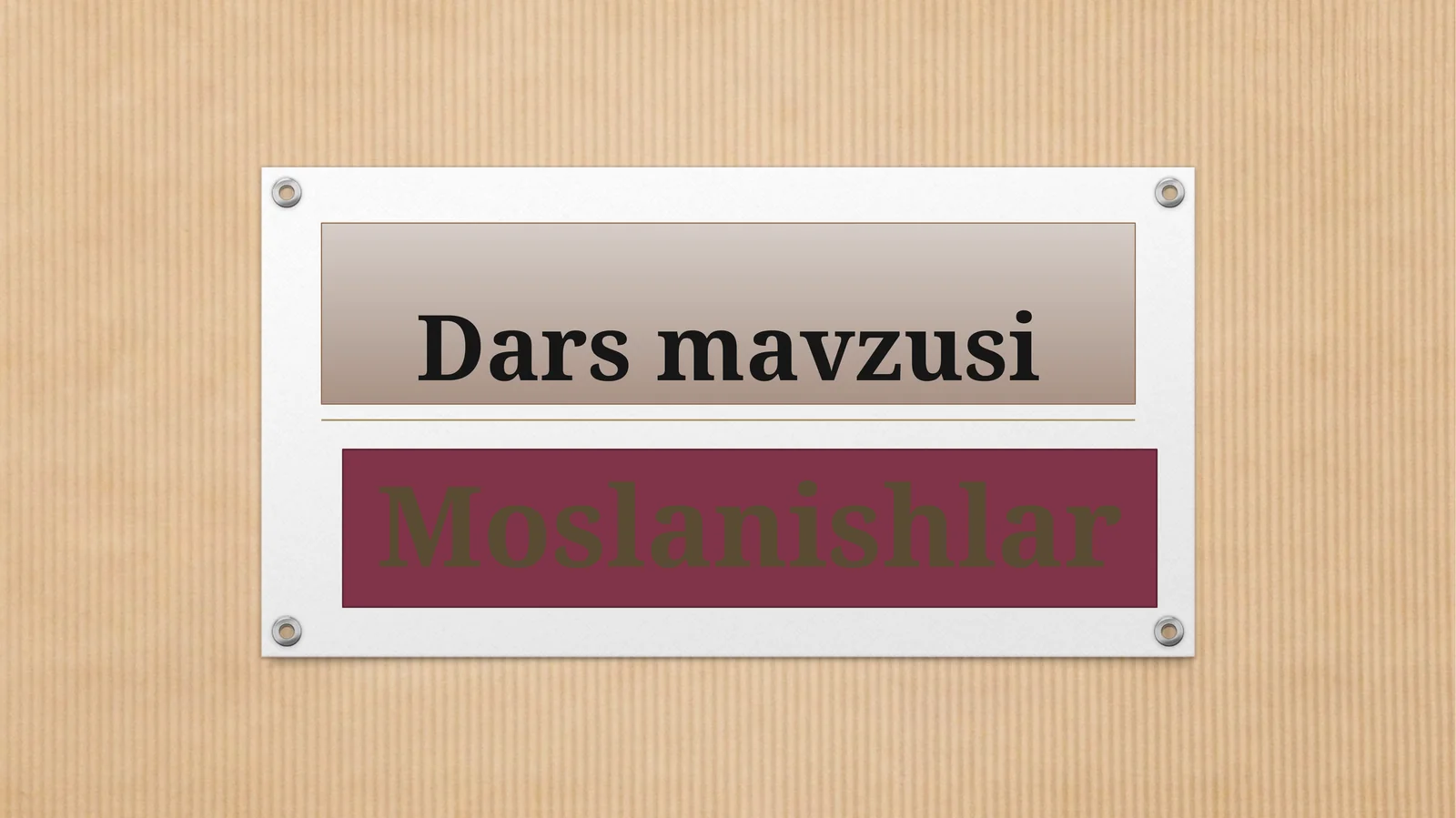 Darsmavzusi