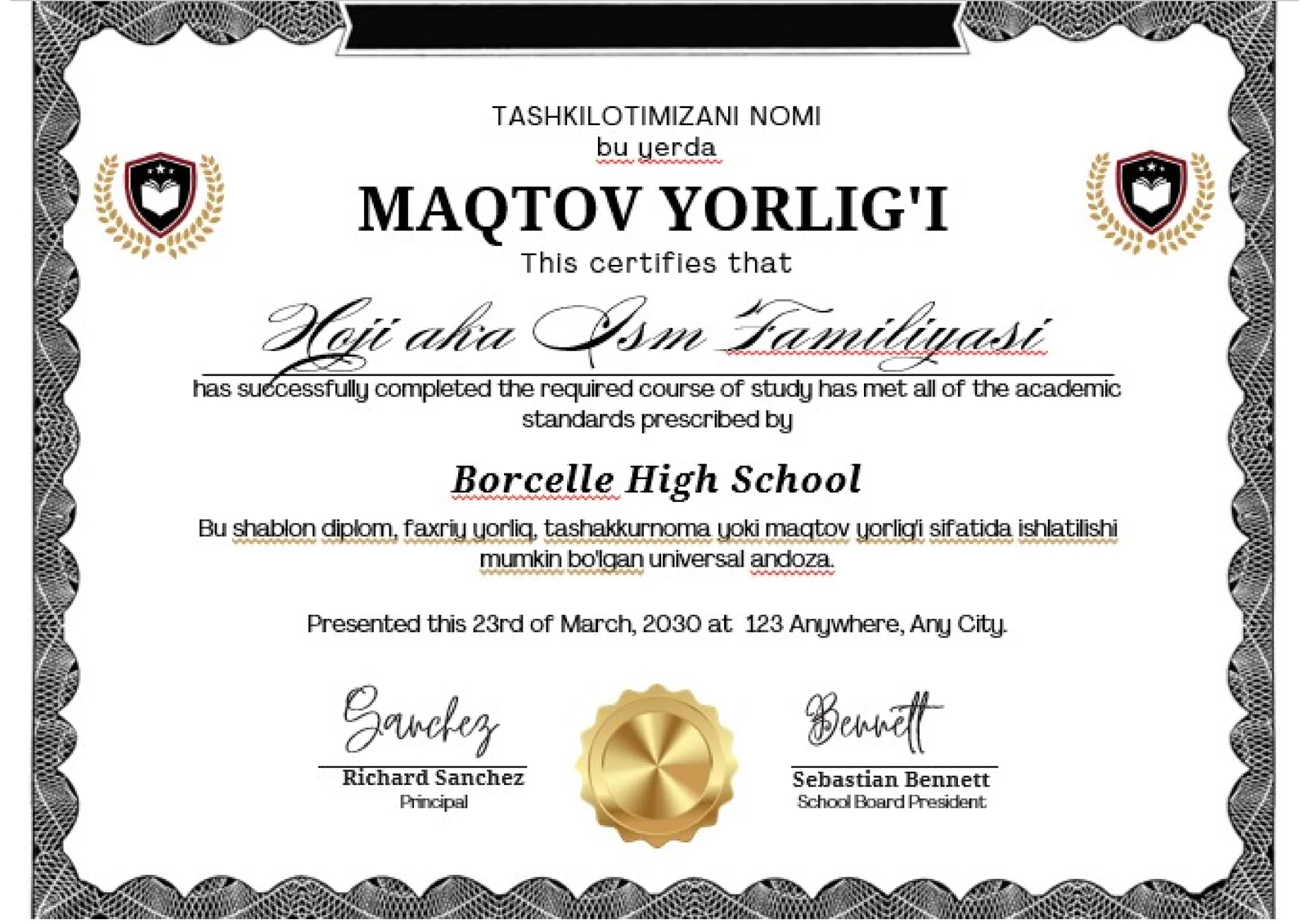 MAQTOV YORLIG'I