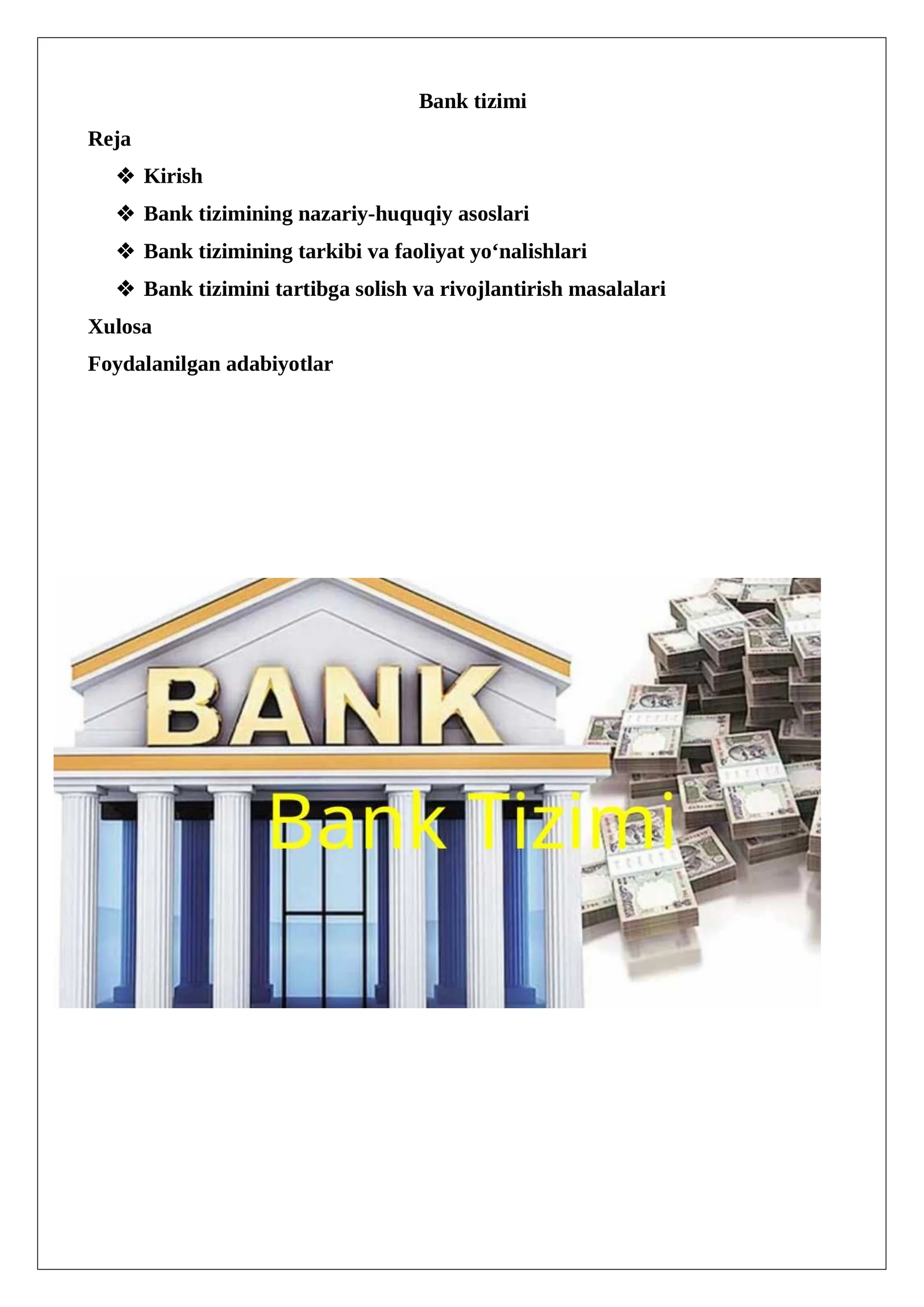 Bank tizimi