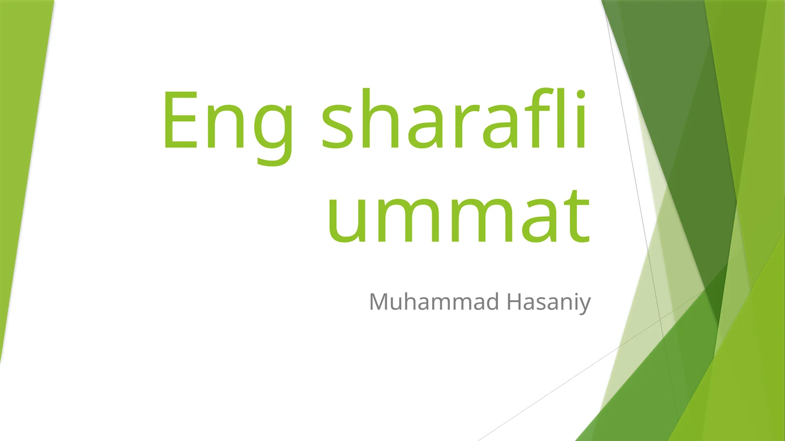 Engsharafli ummat