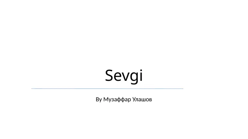 Sevgi