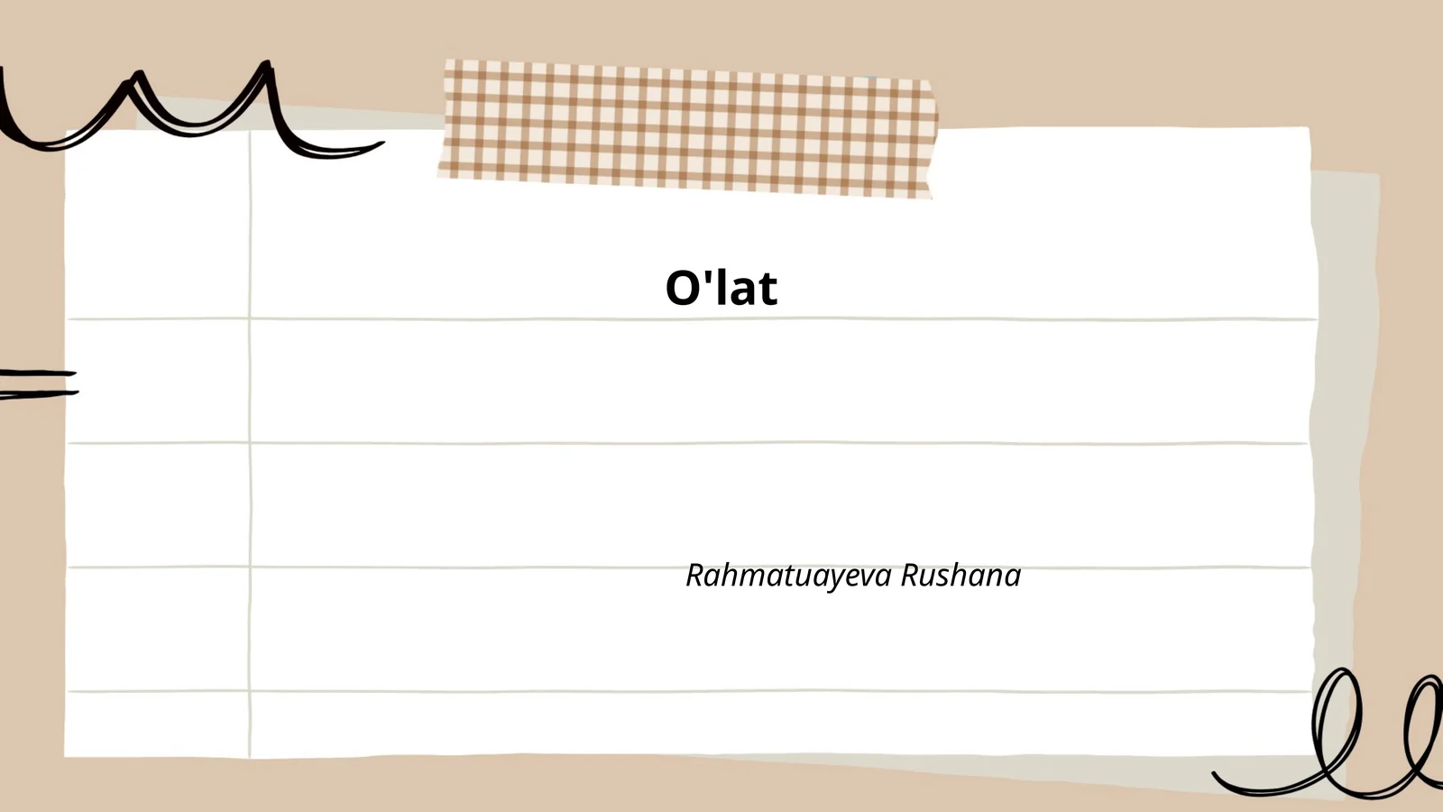 O'latning tarixi