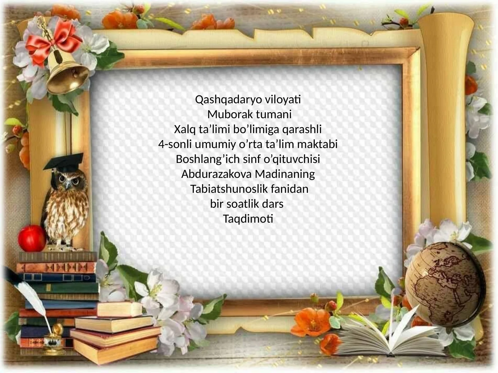 O’lkamizdayoz