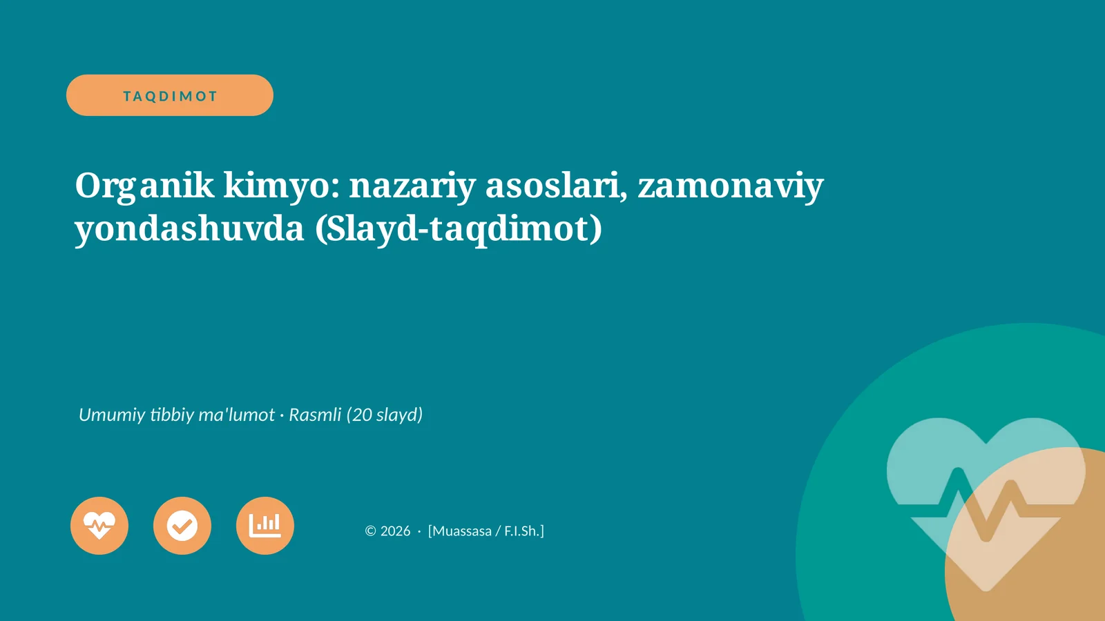 Organik kimyo: nazariy asoslari, zamonaviy yondashuvda (Slayd-taqdimot)