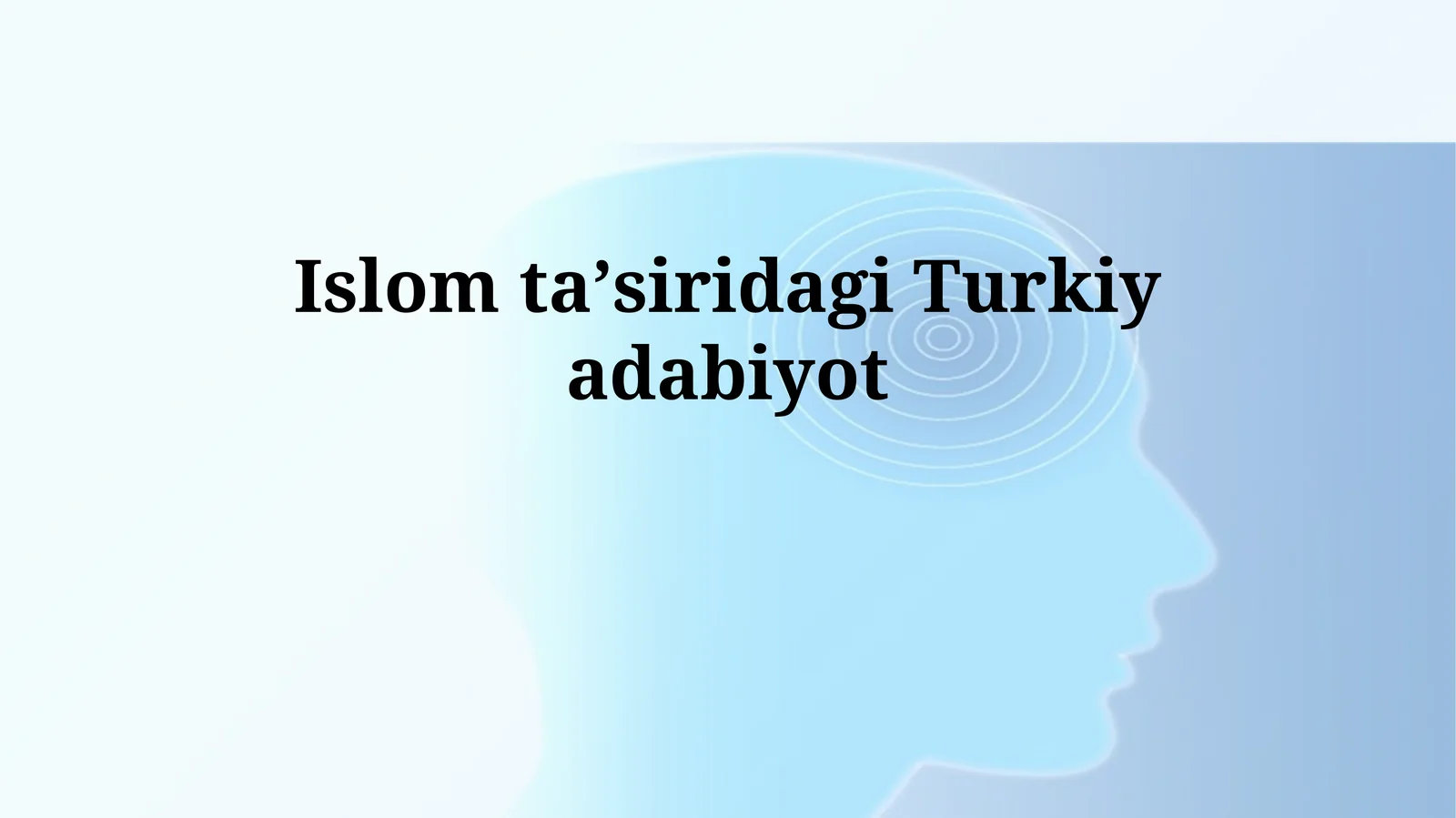 Islom taʼsiridagiTurkiyadabiyot