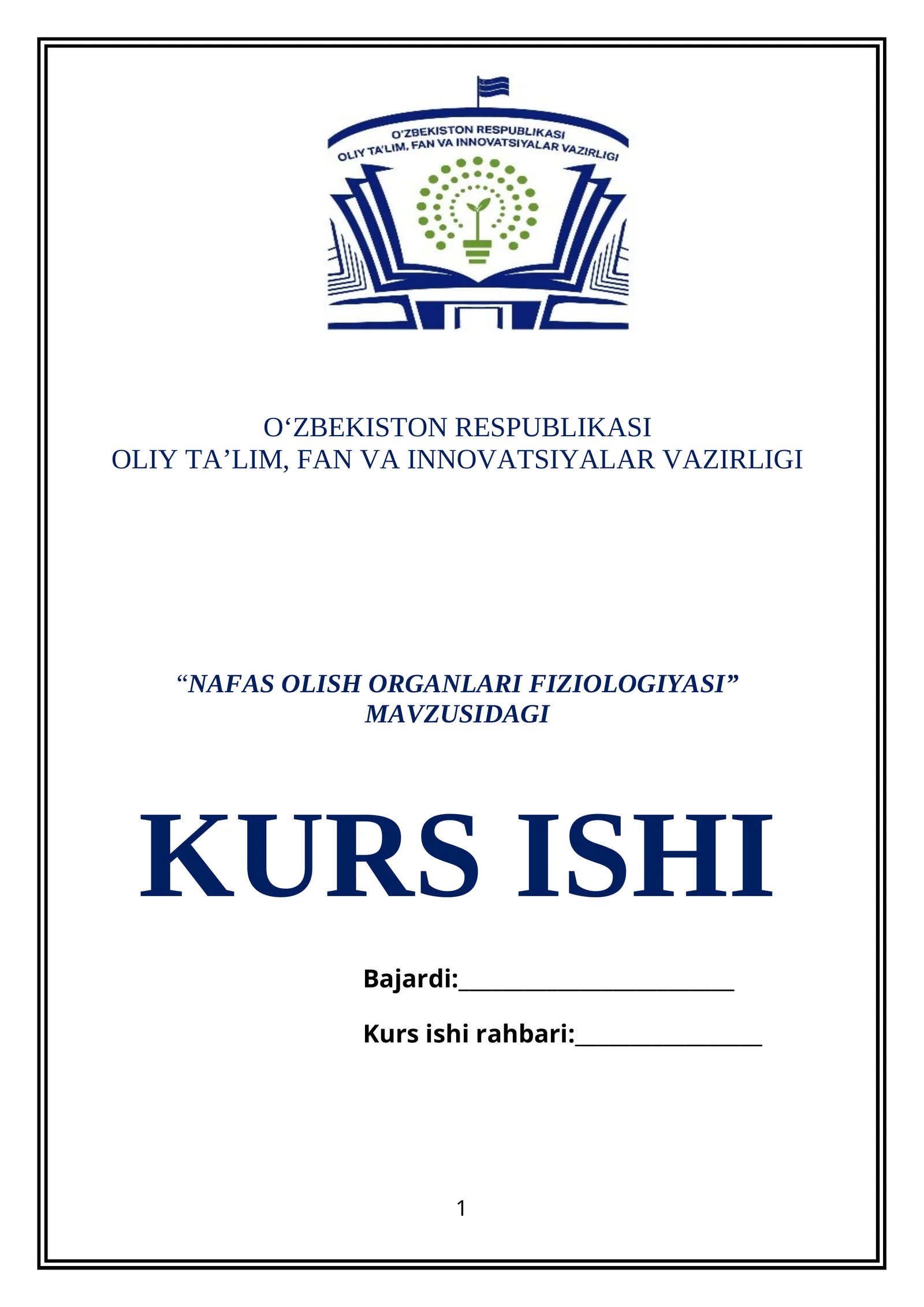 NAFAS OLISH ORGANLARI FIZIOLOGIYASI