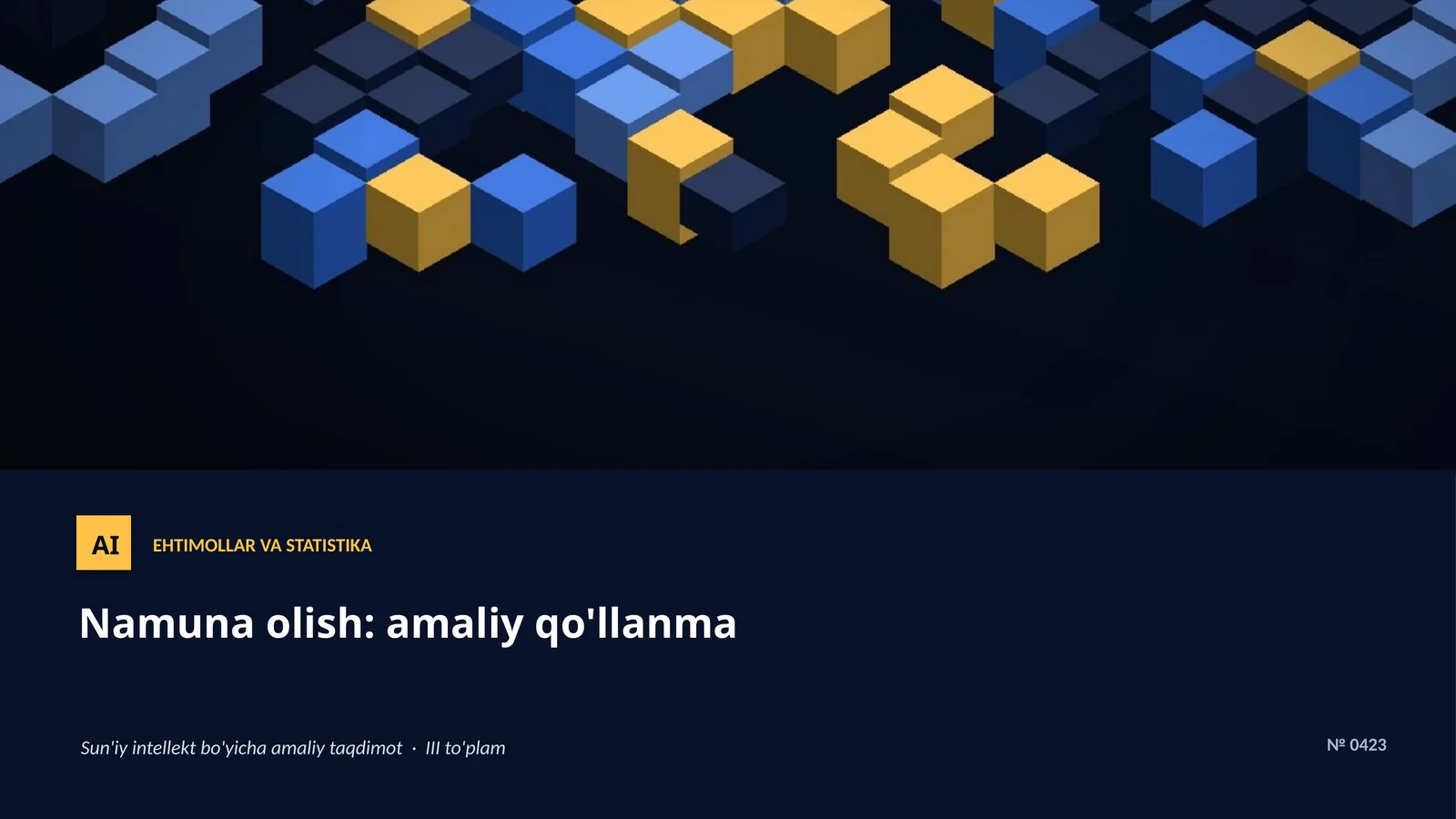 Namuna olish: amaliy qo'llanma