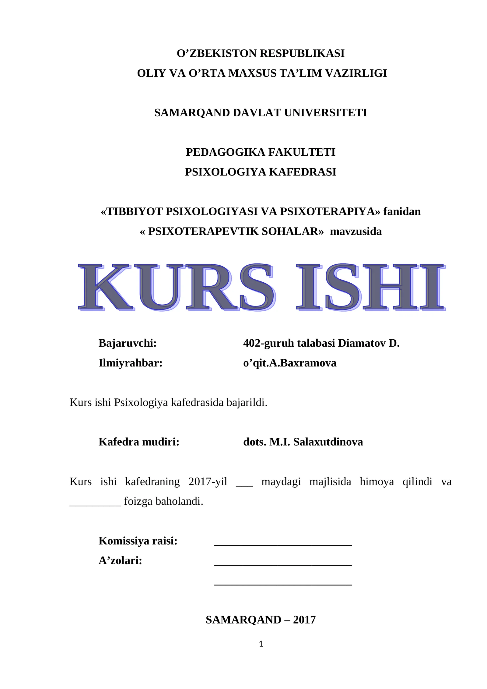 PSIXOTERAPEVTIK SOHALAR