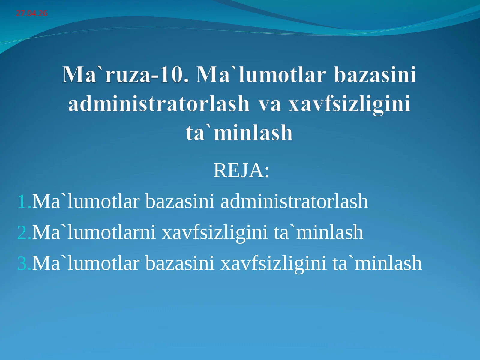 Ma'lumotlar bazasi administratori