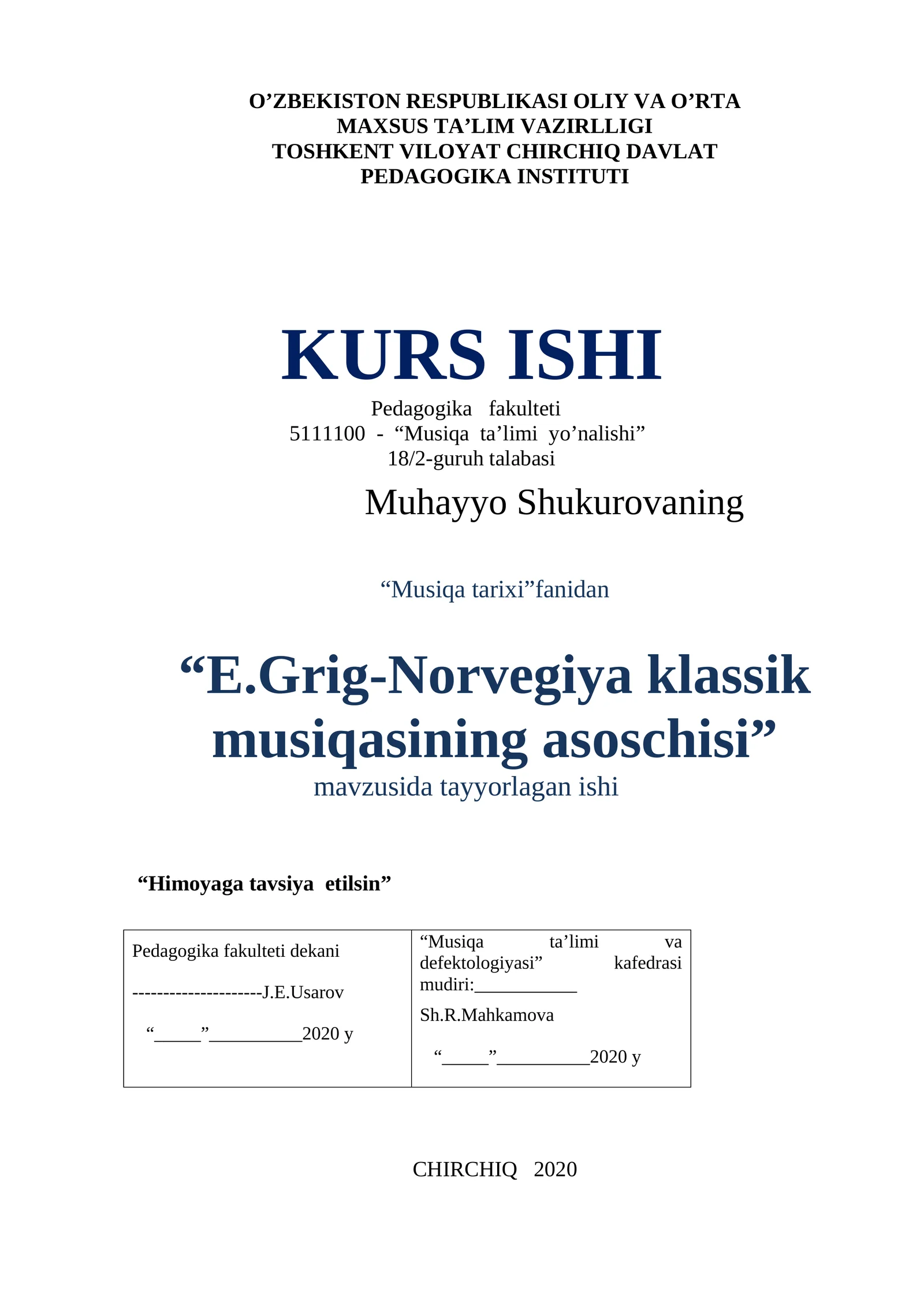 E.Grig-Norvegiya klassik musiqasining asoschisi