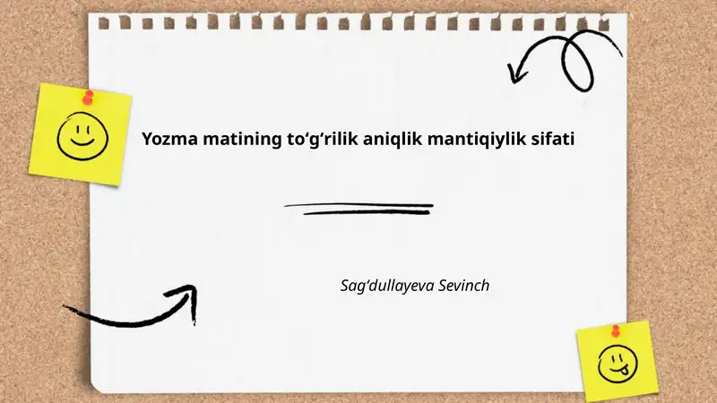 Yozma matining toʻgʻrilik aniqlik mantiqiylik sifati