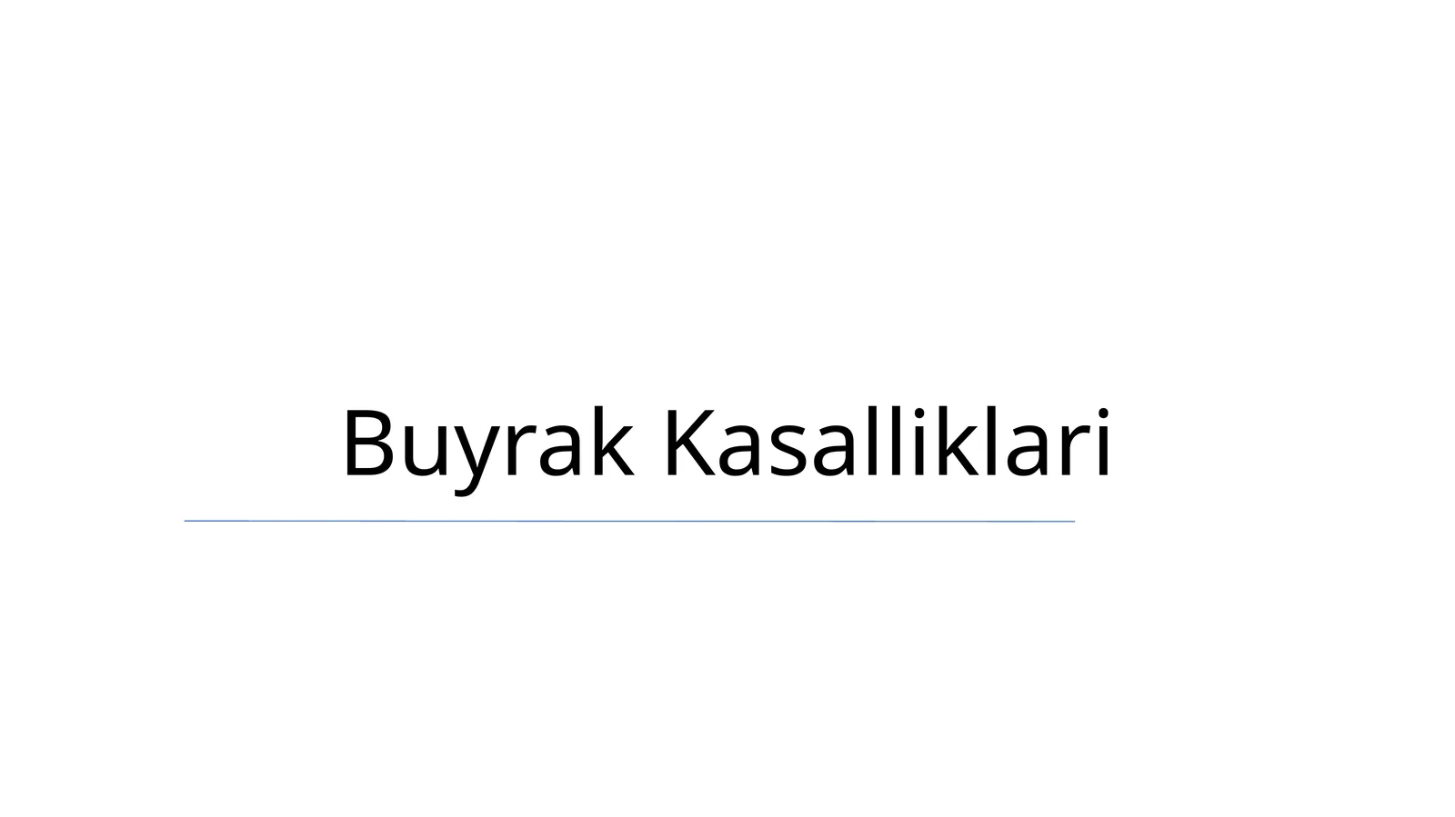 Buyrak Kasalliklari