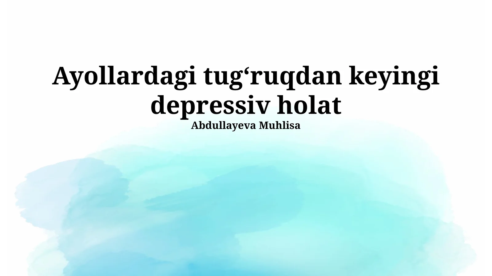 Tug'ruqdan keyingi depressiya: Ta'rif, sabablar va alomatlar