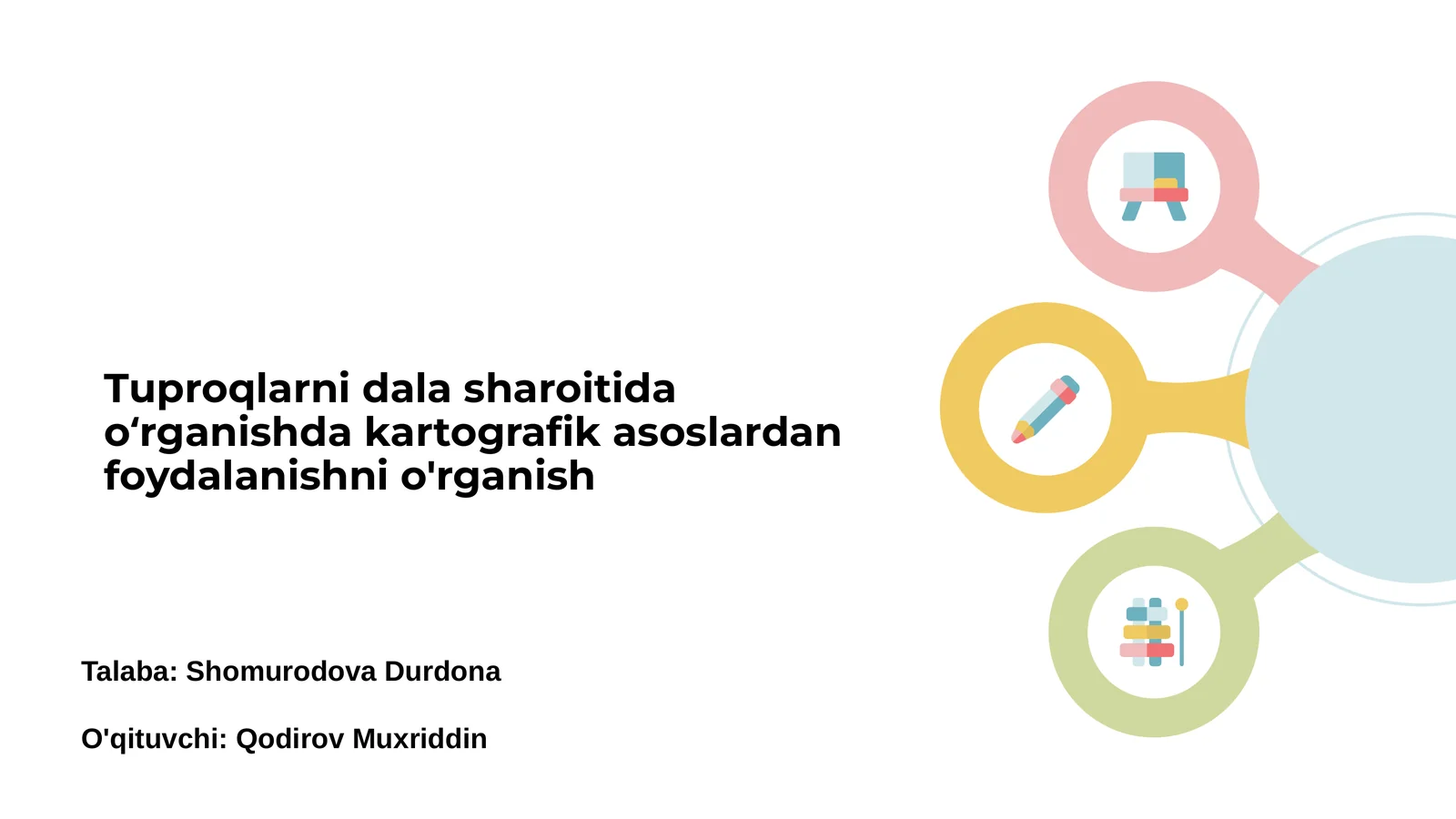 Tuproqlarni dala sharoitida oʻrganish