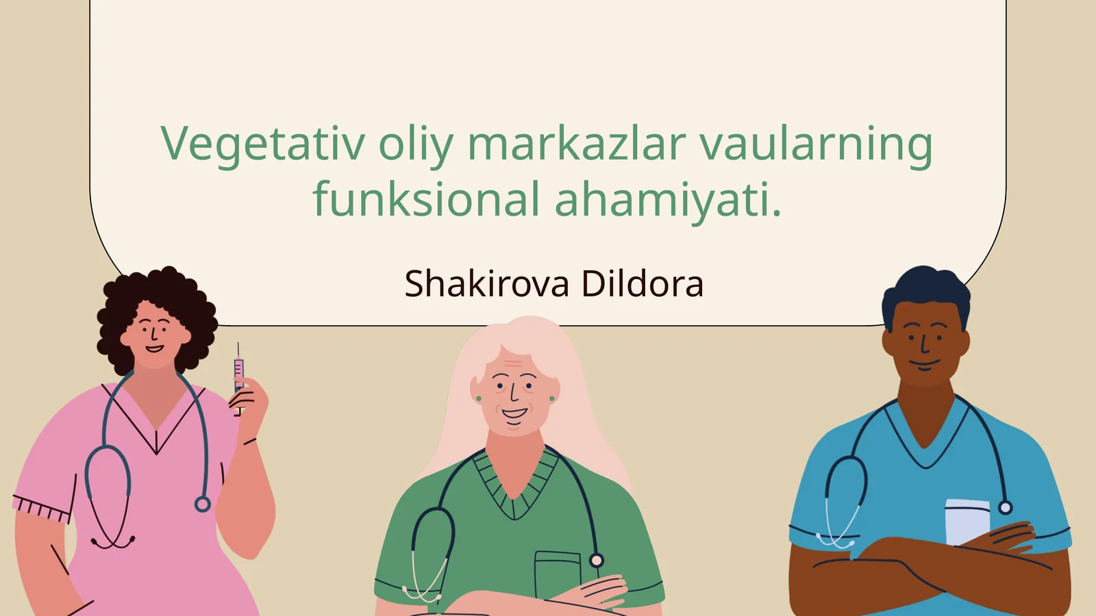 Vegetativ oliy markazlar vaularning funksional ahamiyati