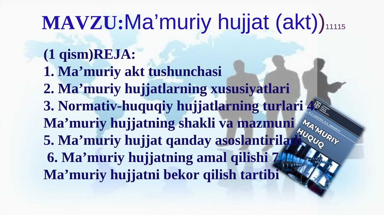 YANGI Mamuriy akt