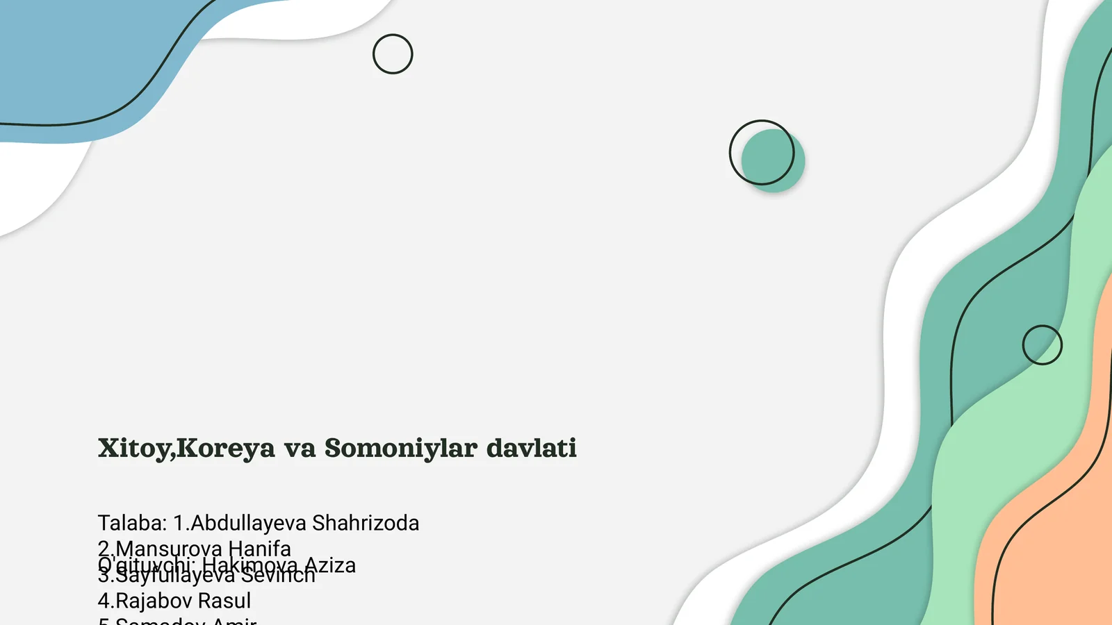 Xitoy, Koreya va Somoniylar davlati
