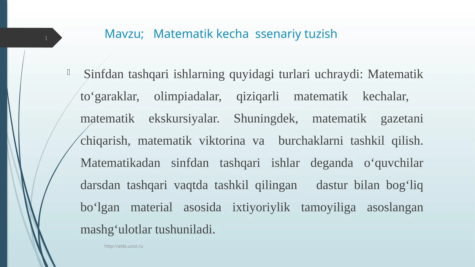 Matematikkechassenariytuzish