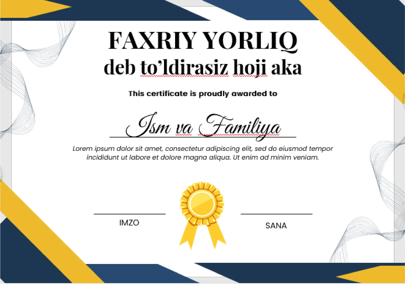 FAXRIY YORLIQ