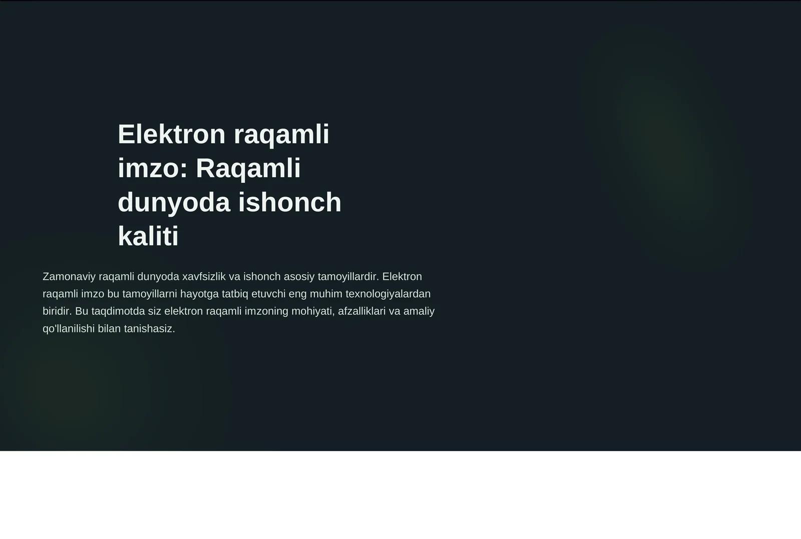 Elektron raqamli imzo