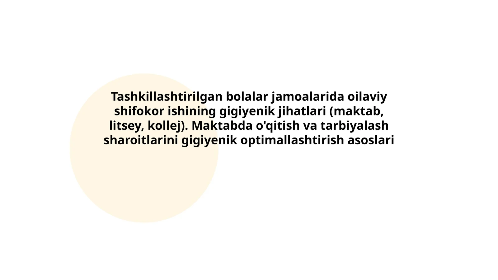 Gigiyenik jihatlari