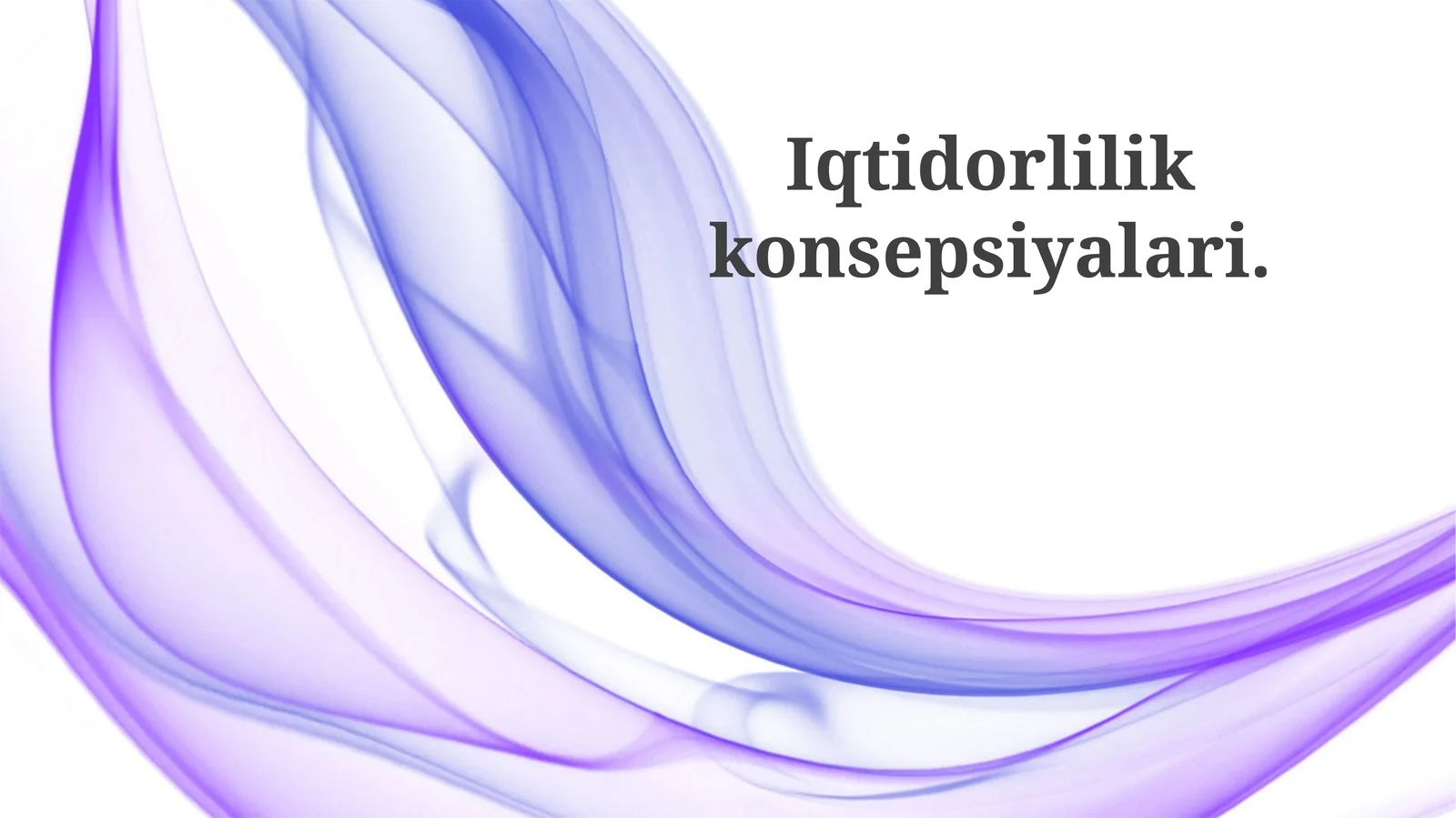 Iqtidorlilik konsepsiyalari
