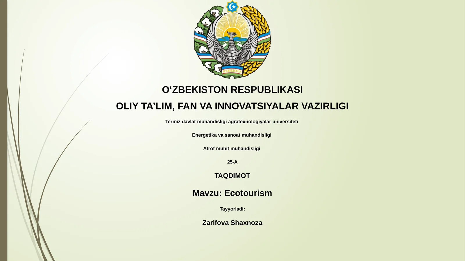 Ekoturizmning ta'rifi va mohiyati