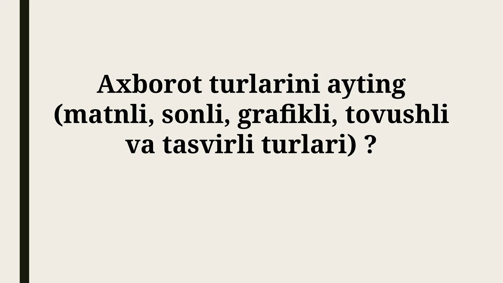 Matnli Ma'lumotlar