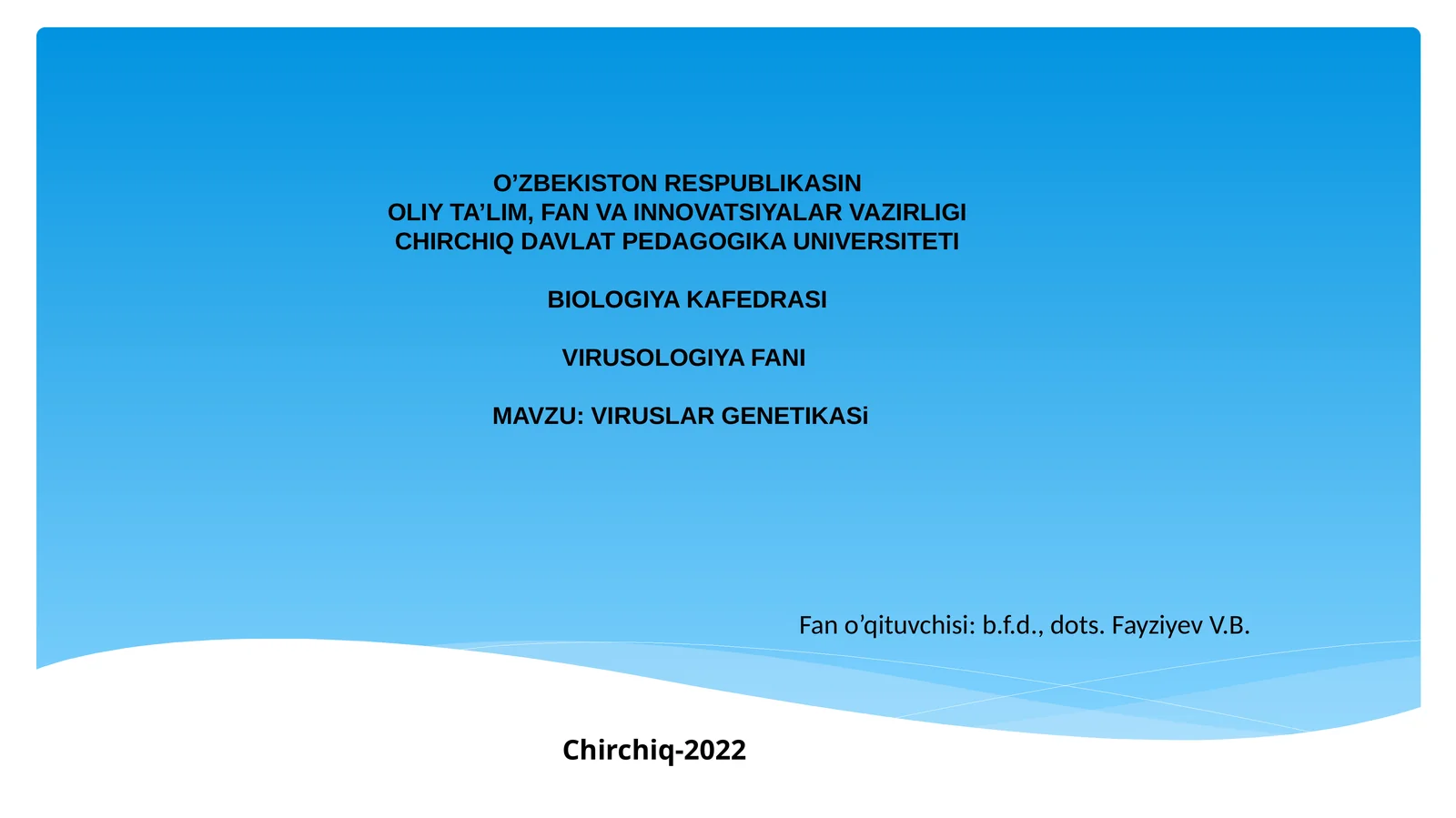 VIRUSLAR GENETIKASi